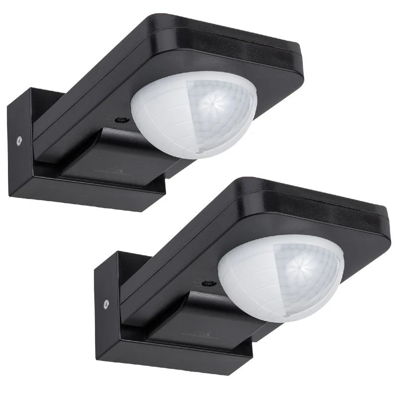 Rilevatore di movimento Maclean PIR, infrarosso, IP65, max 2000W, nero, MCE243 B, 2 pezzi