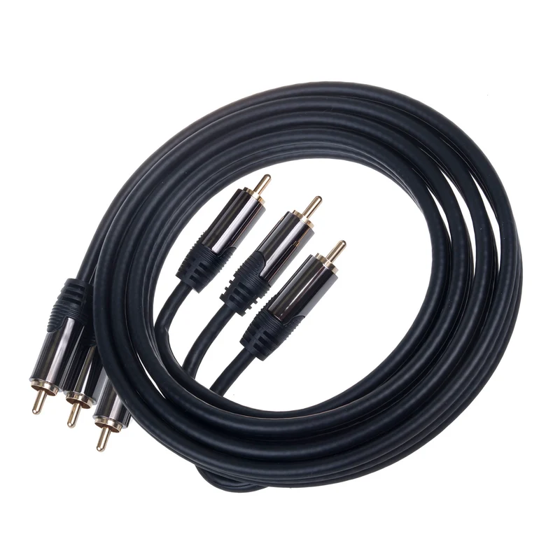 CINCH 3x RCA - 3x RCA 1,5 m Cavo AB-COM HQ di alta qualità
