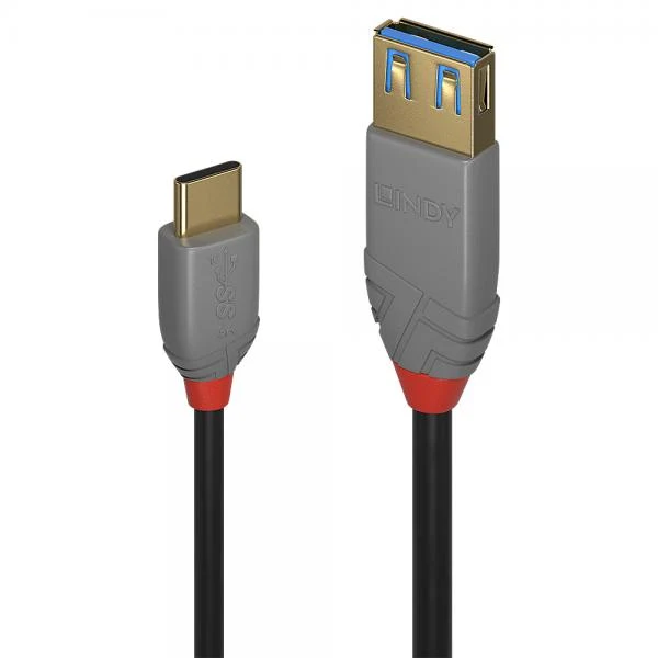 LINDY CAVO ADATTATORE USB 3.1 TIPO C/A ANTHRA LINE, 15CM [36895]