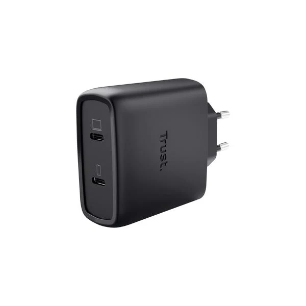 TRUST MAXO 65W 2P USB-C GAN CHARGER BLK [25525]