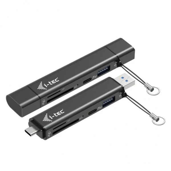 i-tec USB-C/USB-A Dongle SD, TF and 2x USB (1x USB-A, 1x USB-C) [CADONGLEUSBSD]