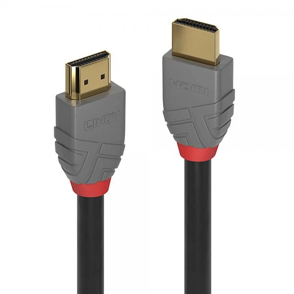 LINDY CAVO HDMI HIGH SPEED ANTHRA LINE 1MT SUPPORTA RISOLUZIONE UHD FINO A 4K [36962]