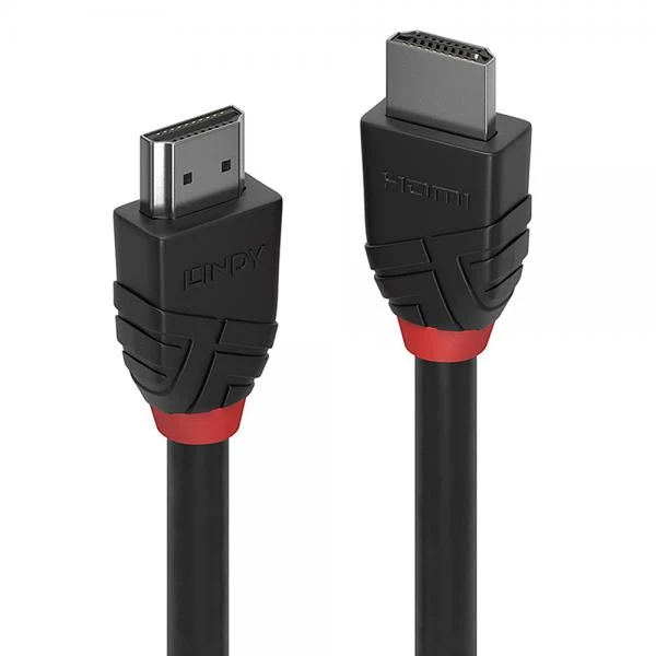 LINDY CAVO HDMI 2.0 HIGH SPEED BLACK LINE 0,5MT HDMI M/M [36470]