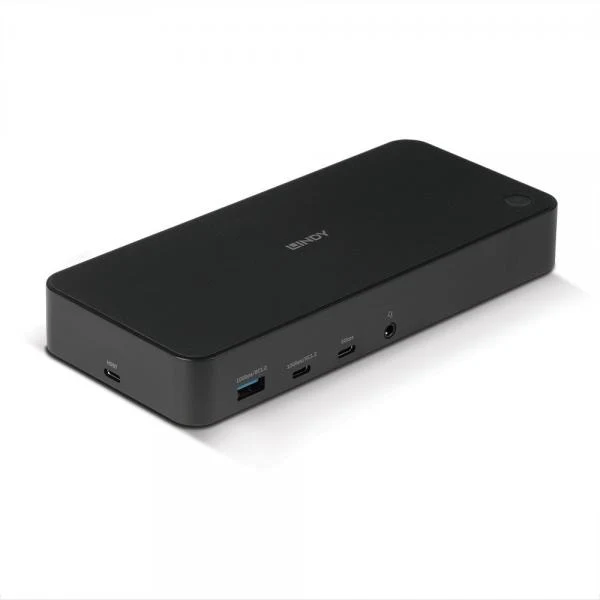 Lindy 43366 replicatore di porte e docking station per laptop USB 3.2 Gen 2 (3.1 Gen 2) Type-C Nero [LINDY43366]