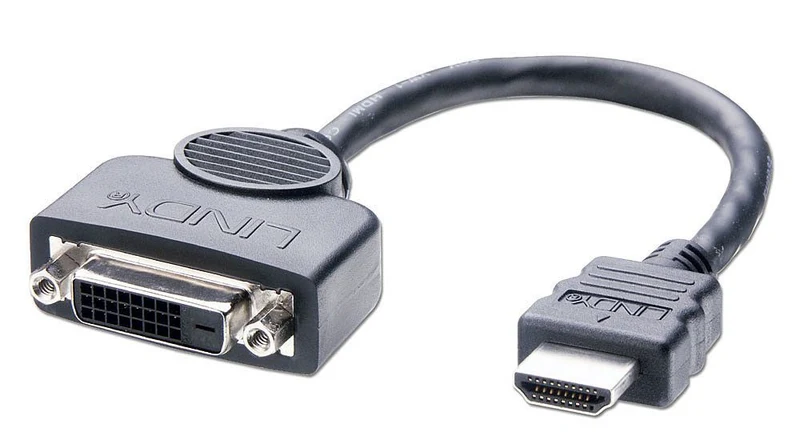 Lindy DVI-D FM/HDMI M Adapter Cable, 0.2m 0,2 m Nero [LINDY41227]