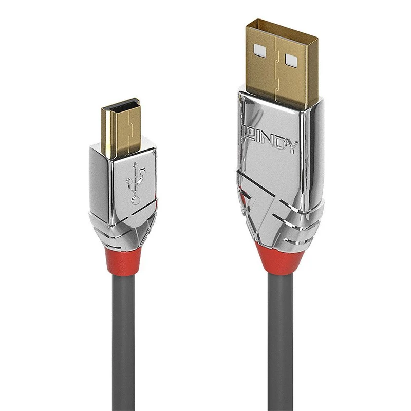 Lindy 36630 cavo USB USB 2.0 0,5 m USB A Mini-USB B 0,48 Gbit/s Grigio [LINDY36630]