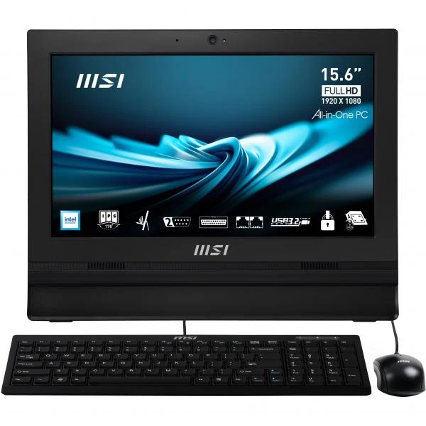 MSI PC AIO 15,6" TOUCH BLACK Intel N100 8GB 256GB SSD FREEDOS [AP162T ADL-042XEU]