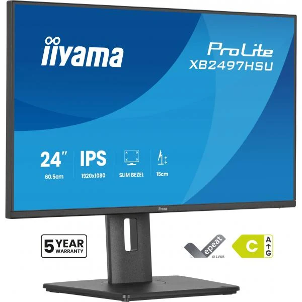 iiyama ProLite XB2497HSU-B1 Monitor PC 60,5 cm (23.8") 1920 x 1080 Pixel Full HD LED Nero [XB2497HSU-B1]