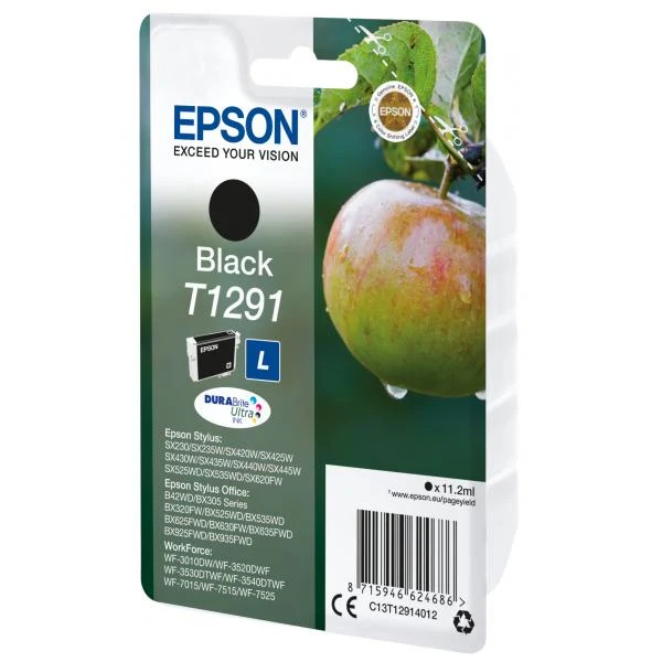 EPSON CART INK NERO BX 305F 320FW SX420W 425W, SERIE L MELA [C13T12914012]