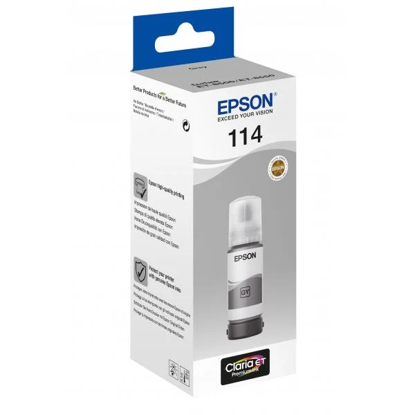 EPSON CART. GRIGIO 114 ECOTANK GREY INK BOTTLE [C13T07B540]