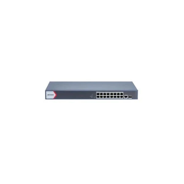 Hikvision DS-3E1518P-EI switch di rete Gestito Gigabit Ethernet (10/100/1000) Supporto Power over Ethernet (PoE) Grigio [DS-3E1518P-EI]