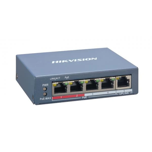 Hikvision Digital Technology DS-3E1105P-EI switch di rete Fast Ethernet (10/100) Supporto Power over Ethernet (PoE) Blu [DS-3E1105P-EI]