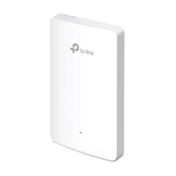 TP-Link - EAP615-Wall - AX1800 Wall-Plate Dual-Band Wi-Fi 6 Access Point, Uplink: 1? Gigabit RJ45 Port- Downlink: 3? Gigabit RJ45 Port, 574Mbps at 2.4 GHz + 1201 Mbps at 5 GHz, Compatible with EU & U [EAP615-Wall]