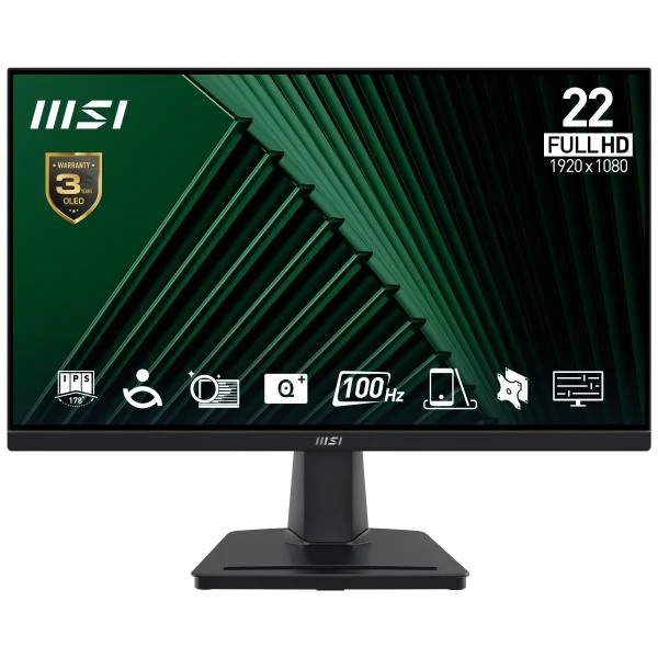 MSI Pro MP225V Monitor PC 54,5 cm (21.4") 1920 x 1080 Pixel Full HD LCD Nero [PROMP225V]