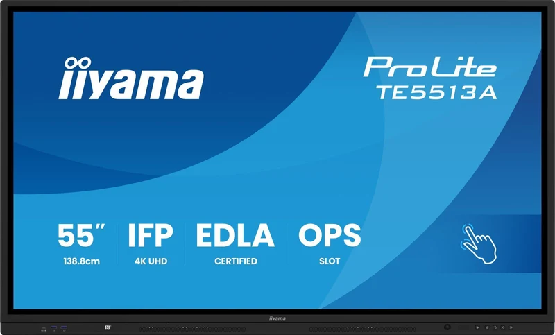 iiyama TE9813A-B1AG visualizzatore di messaggi Pannello piatto interattivo 2,48 m (97.5") Wi-Fi 450 cd/m 4K Ultra HD Nero Touch screen Processore integrato Android 18/7 [TE9813A-B1AG]