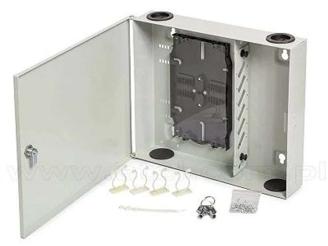 Box Fibra metallo 6 X SC duplex VUOTO GRIGIO [AT-08329]