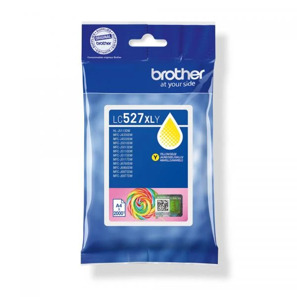 Brother LC527XLY cartuccia d'inchiostro 1 pz Originale Resa elevata (XL) Giallo [LC527XLY]