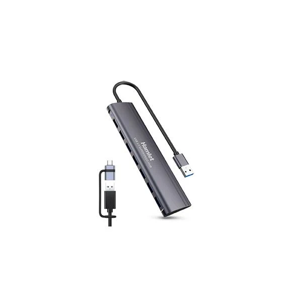 Hamlet XHUB-07A3CX hub di interfaccia USB 2.0 Type-C 5000 Mbit/s Alluminio [XHUB-07A3CX]