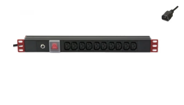 PDU con 10 prese C13 INT.LUM. Cavo con spina C14 [1CC10-C1302-IT]