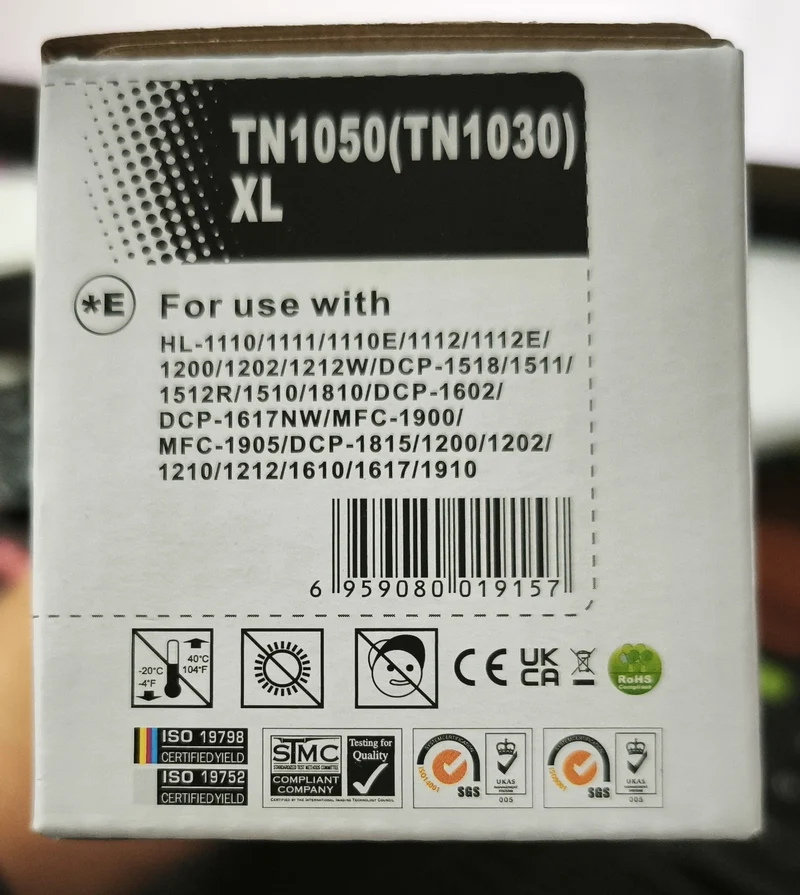 Toner Compatibile TN1050-XL Nero/ Alta Capacità per Brother HL-1110, DCP-1510, MFC-1810