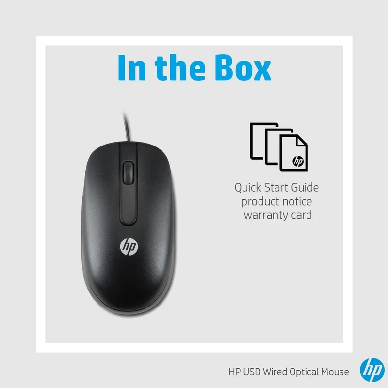 HP Wired Optical Scroll Mouse USB Mouse