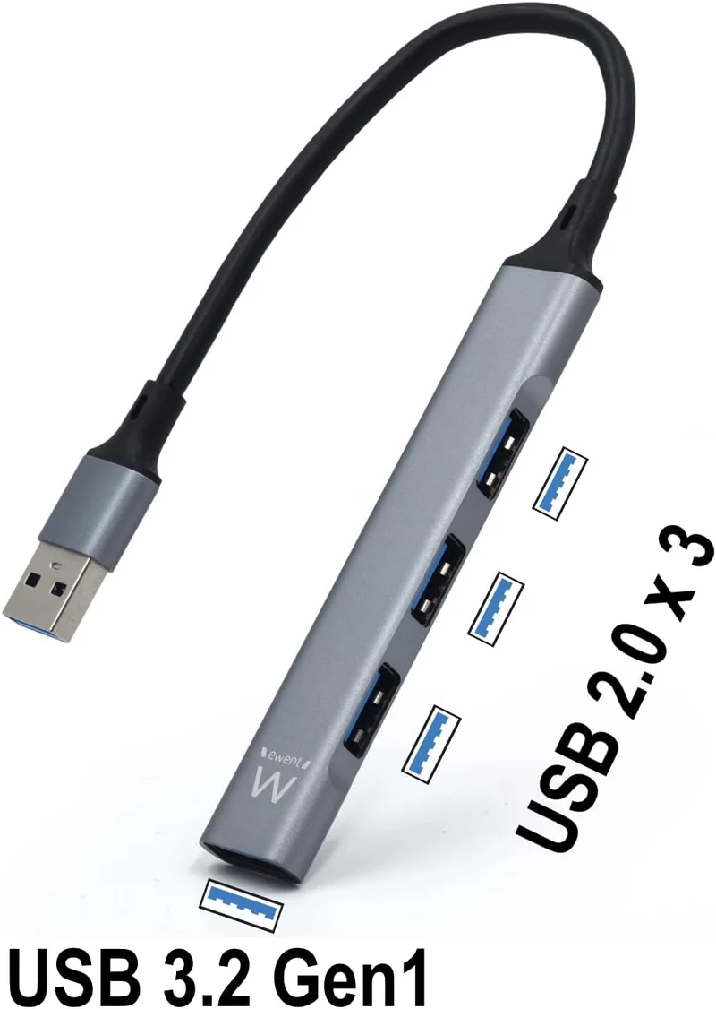 EWENT HUB USB SLIM 4P USB 3.2 EW1144