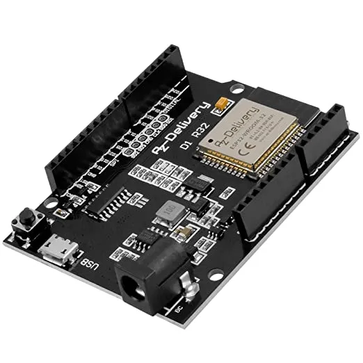 ESP32 NodeMCU D1 R32 WLAN Entwicklungsboard mit CH340G und WiFi + Bluetooth IoT mit Mikro USB kompatibel mit Arduino