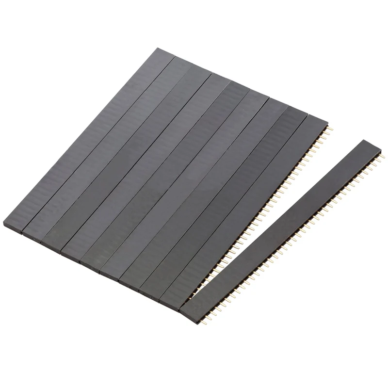 AZ-Delivery Buchsenleisten - 40 Pins, 2.54mm Rastermaß, Gerade, Einreihig, Hochleistungs-Kontaktmaterial