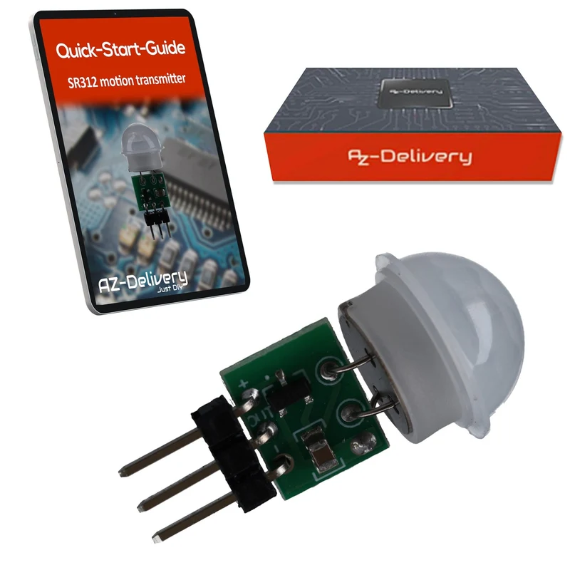 SR312 Mini PIR Bewegungssensor 12V – Infrarot IR Sensor Modul für Arduino, 2,7–12V, 100° Erfassung, 5m Reichweite, kompakter Bewegungsmelder, HC-SR501 Alternative