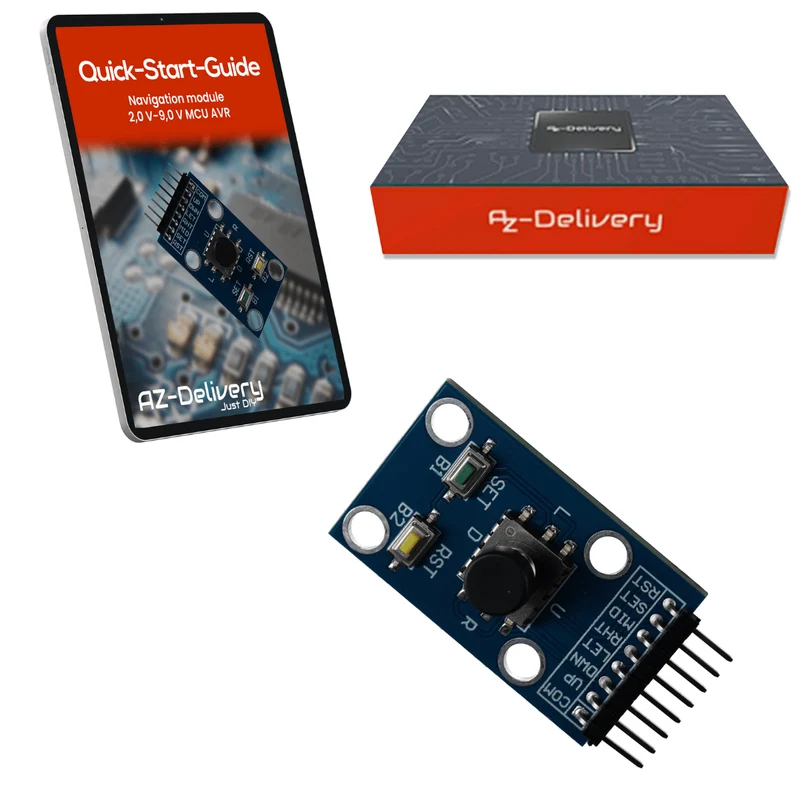 Projekt-/Menü-Navigations Modul mit Joystick und Tastern kompatibel mit Arduino und Raspberry Pi – Digitales Eingabemodul zur Menüsteuerung und Projekt-Navigation