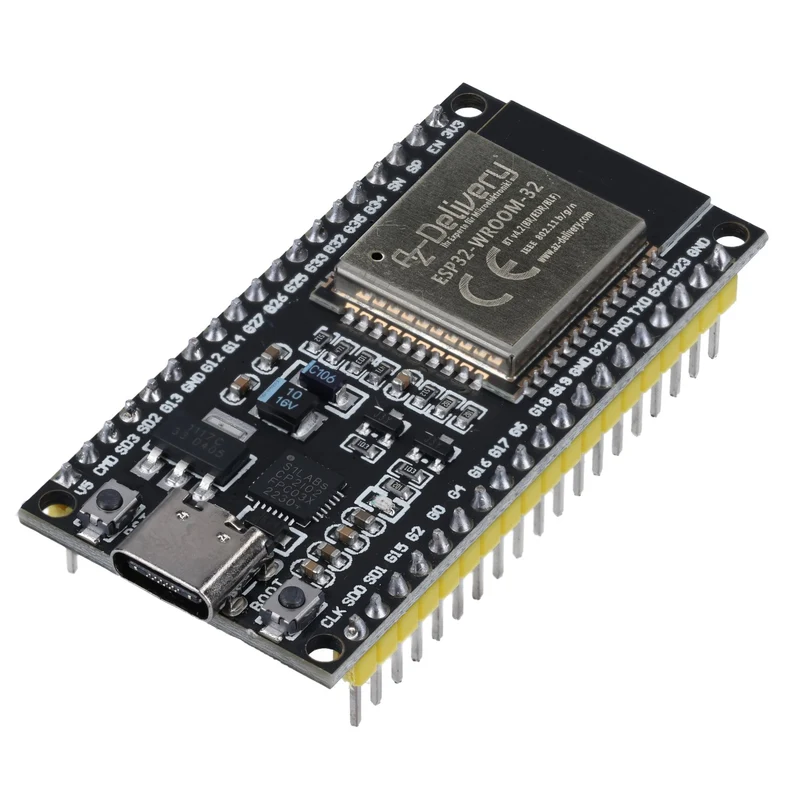 ESP32 NodeMCU Module WLAN WiFi Dev Kit C Development Board mit CP2102 und USB-C Anschluss | ESP 32 ESP32 wroom 32 | kompatibel mit Arduino
