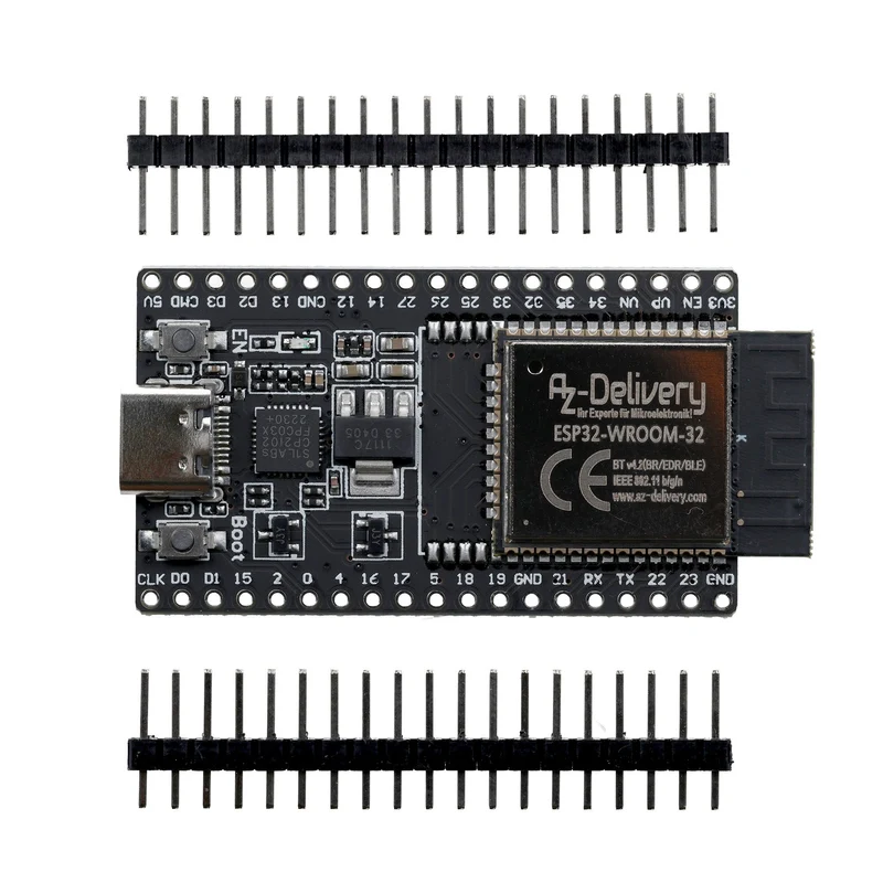 ESP32 Board Dev Kit C V4 NodeMCU WLAN WiFi Development Board unverlötet mit USB-C Anschluss kompatibel mit Arduino