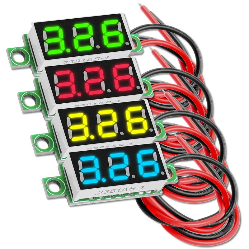 0,28 Zoll Mini Digital Voltmeter Spannungsmesser mit 7-Segment Anzeige 2,5V - 30V kompatibel mit Arduino