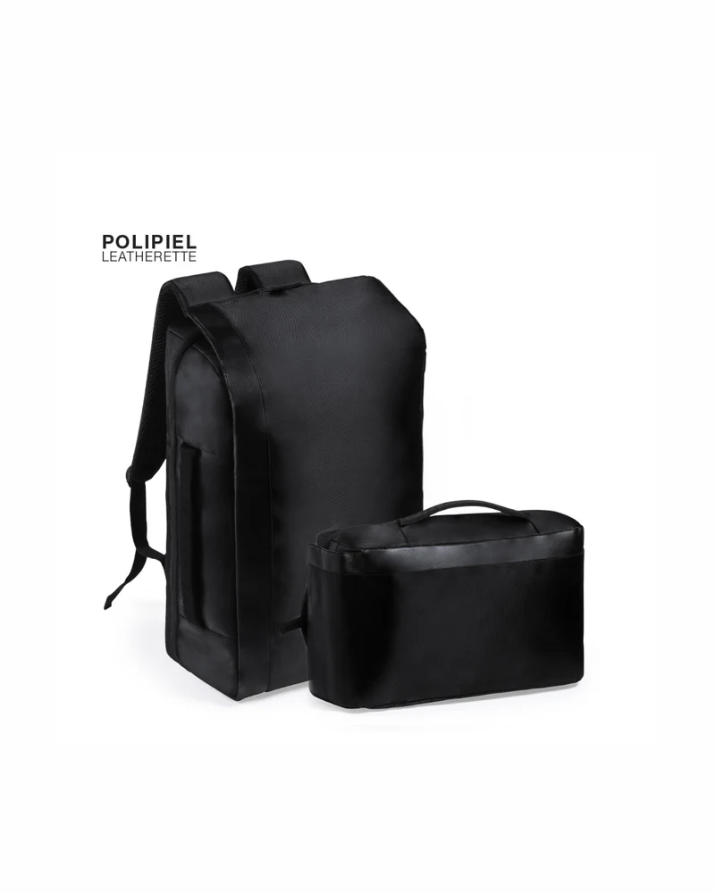 Zaino in poliestere e similpelle 01674
