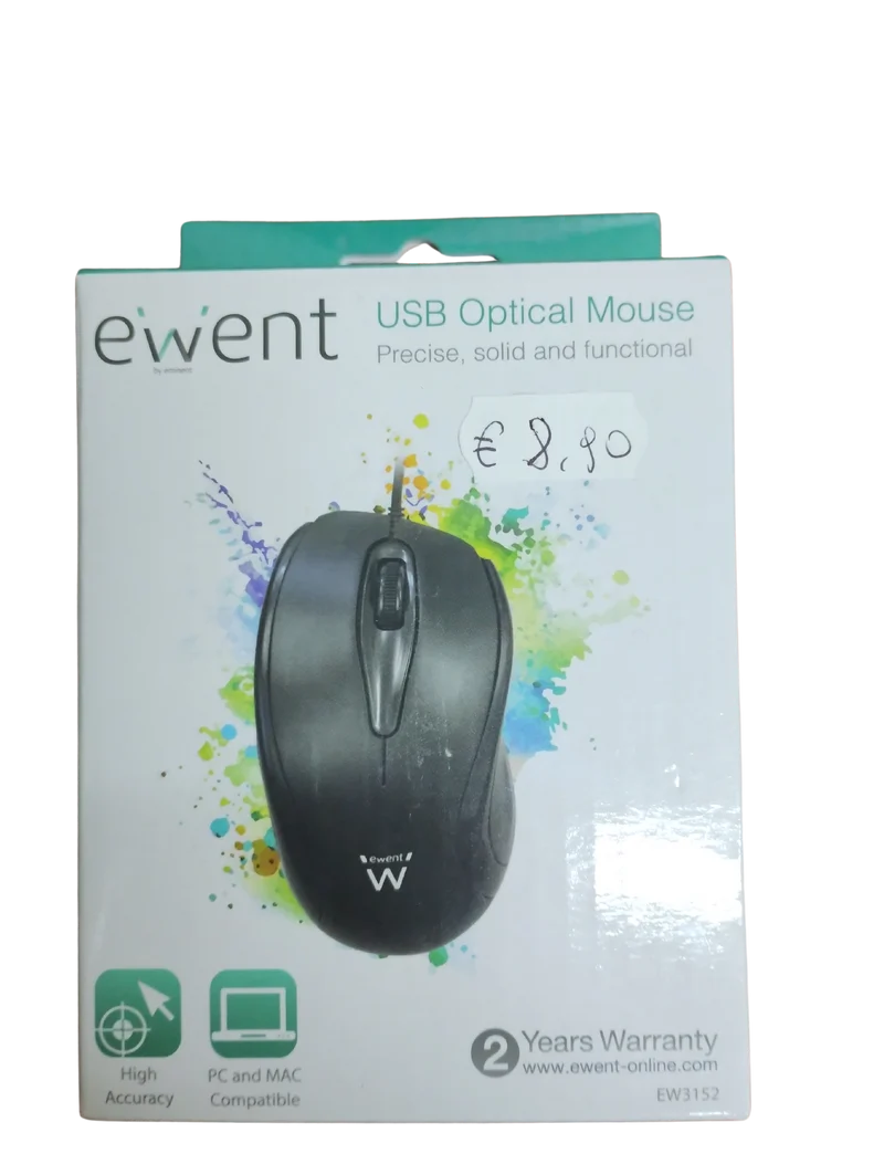 Ewent EW3152 USB Optical Mouse 1,45m cable