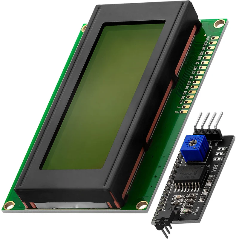 HD44780 2004 LCD Display Bundle 4x20 Zeichen mit I2C Schnittstelle Grün