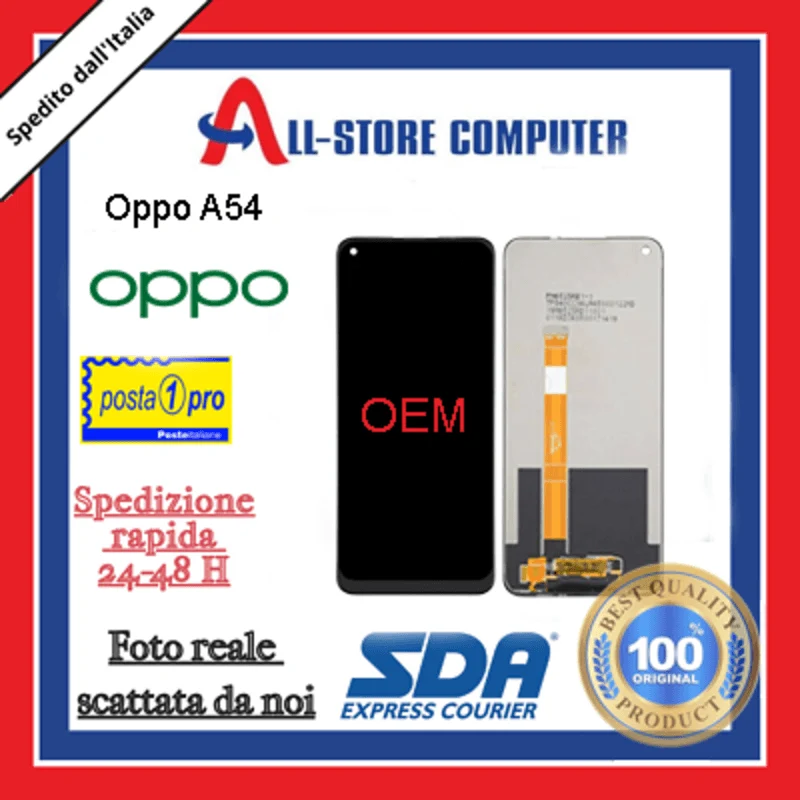Display per OPPO A54 OEM Nero