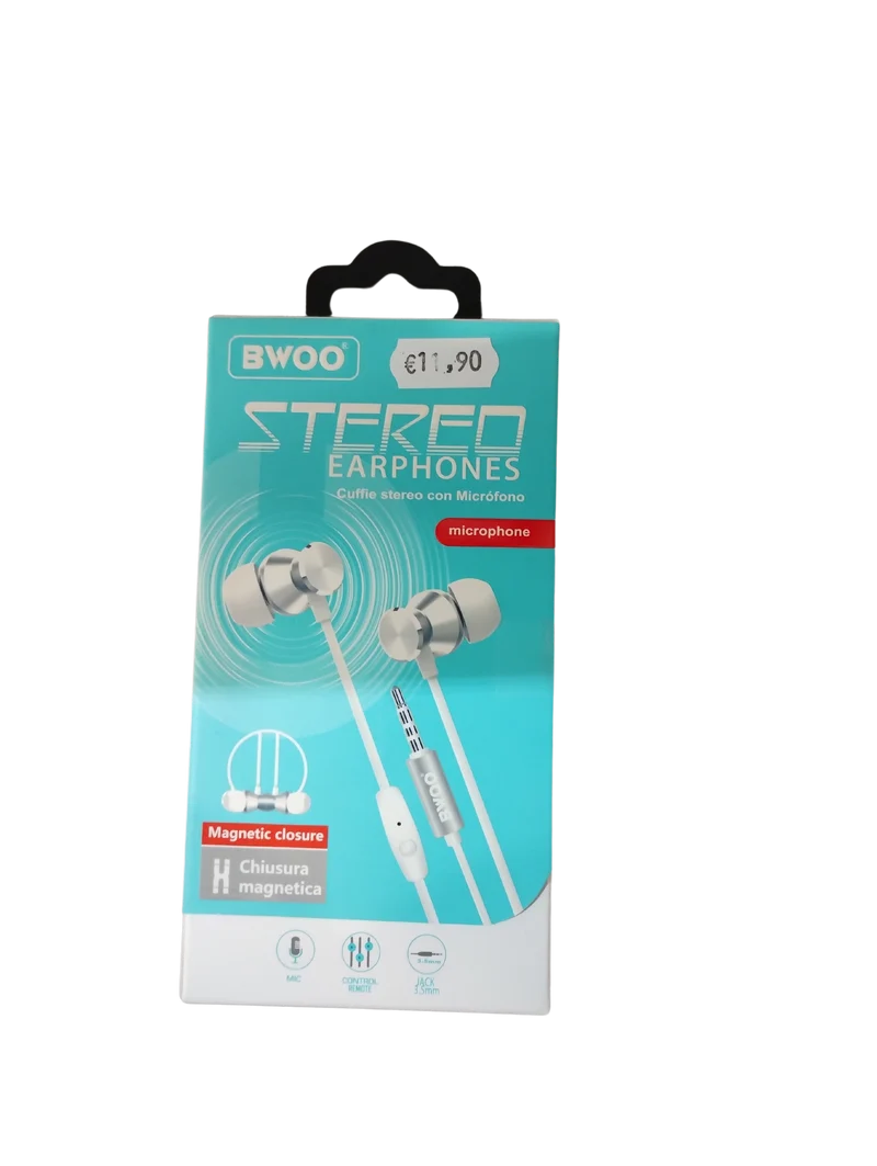 BWOO STEREO EARPHONES CON MICROFONO