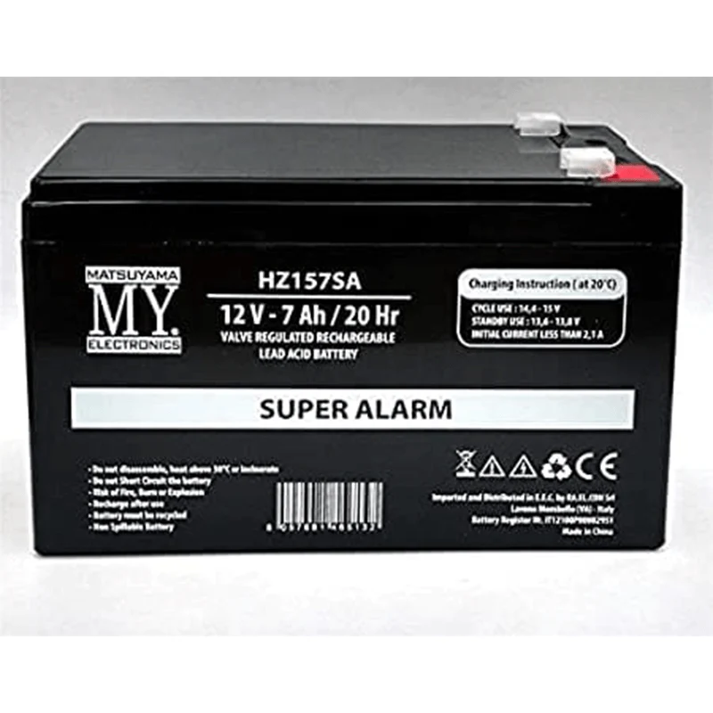 MATSUYAMA Batteria ricaricabile al piombo 12V - 7 Ah/12V 9Ah 12V 2.3Ah (Vari Formati)