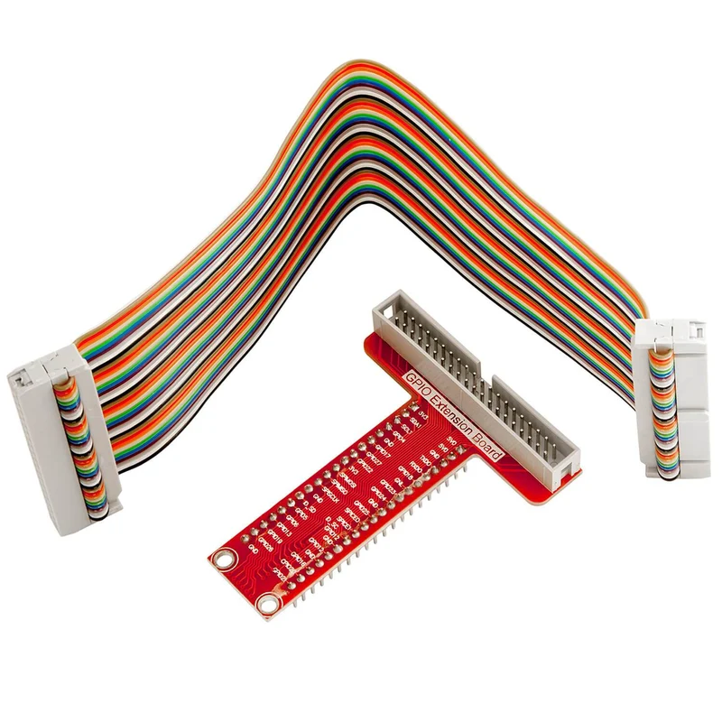 40 Pins GPIO Breakout Board und kompatibles Flachband Ribbon Kabel für Raspberry Pi