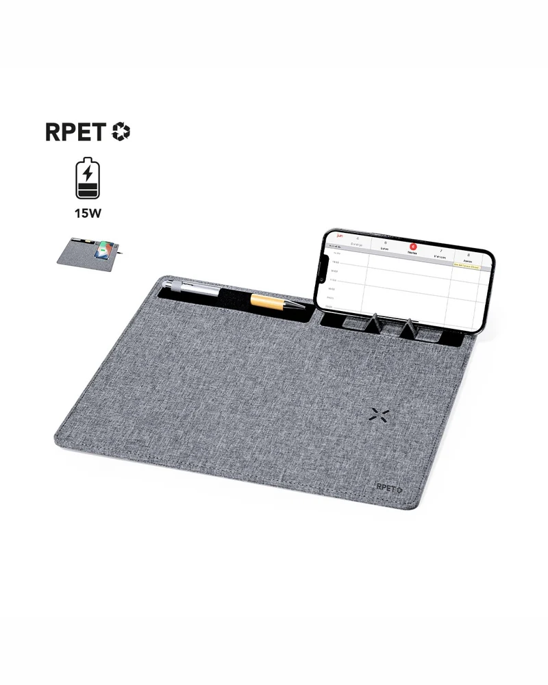 Tappetino mouse con caricatore wireless RPET 31 20860