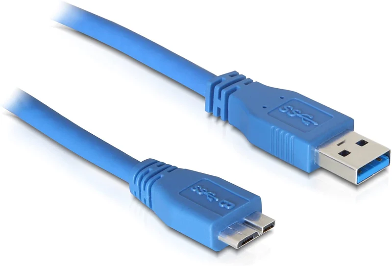 Cavo USB 3.0 Spina/ Spina Micro B - 1,80/3 MT - Blu