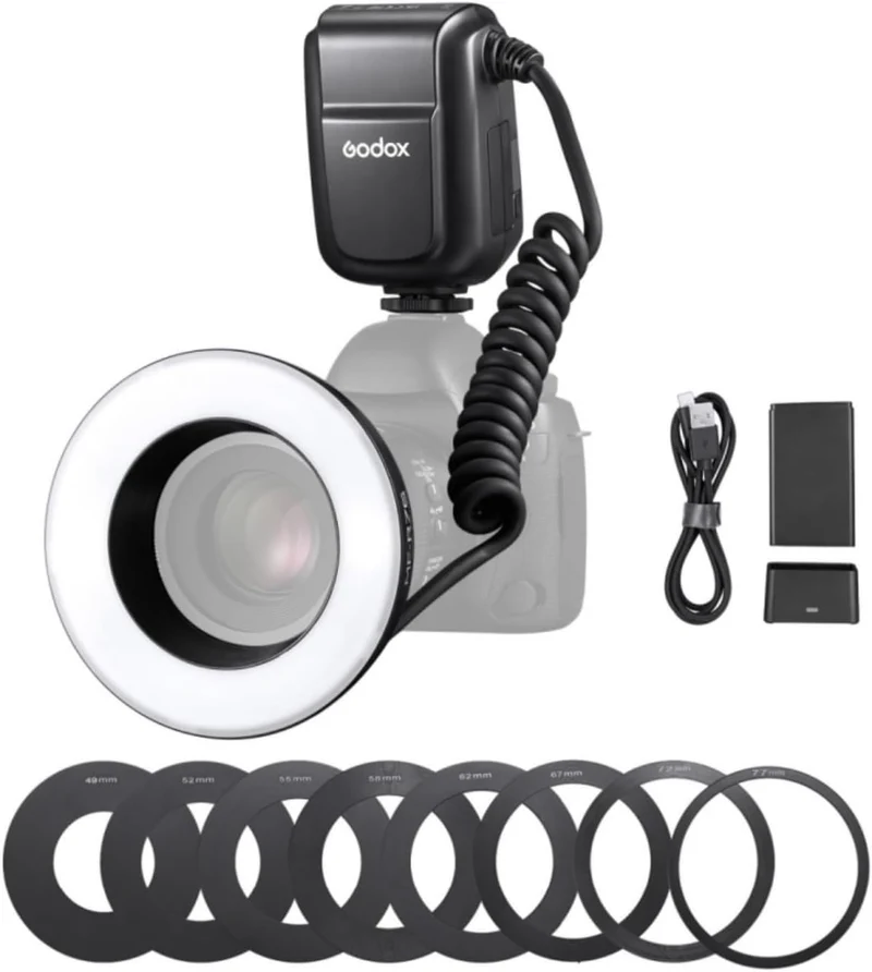 Godox MF-R76 – Flash Macro per odontoiatri per Canon, Nikon, Sony, Fujifilm, Olympus e Panasonic