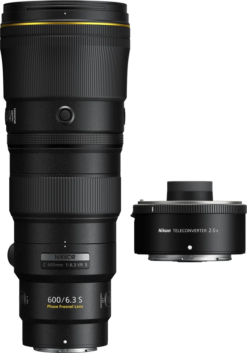 Nikon Z 600mm f/6.3 PF VR S + teleconverter 2.0x