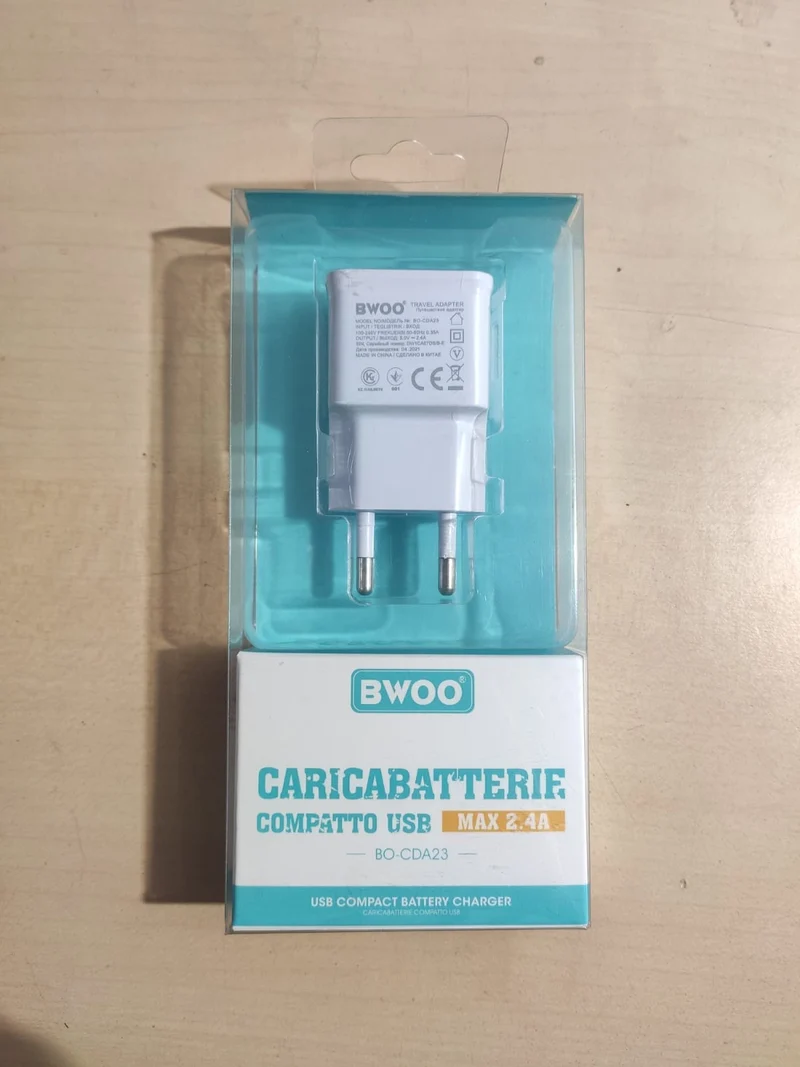 BWOO Caricabatterie Compatto USB MAX 2.4A