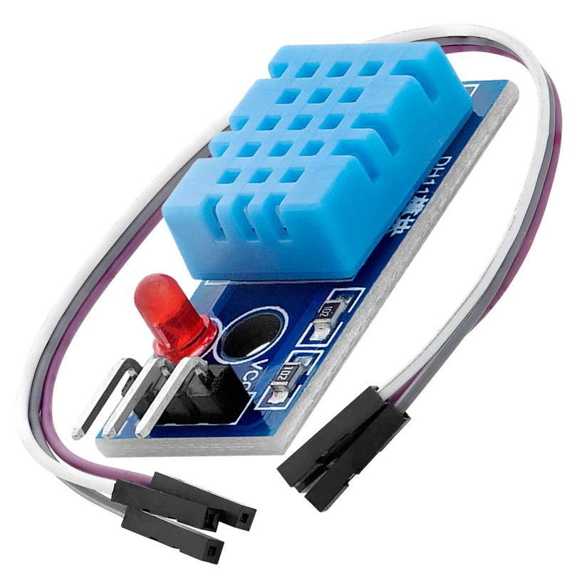 DHT11 Breakout Modul mit Platine und Kabel Temperatursensor und Luftfeuchtigkeitssensor kompatibel mit Arduino und Raspberry Pi