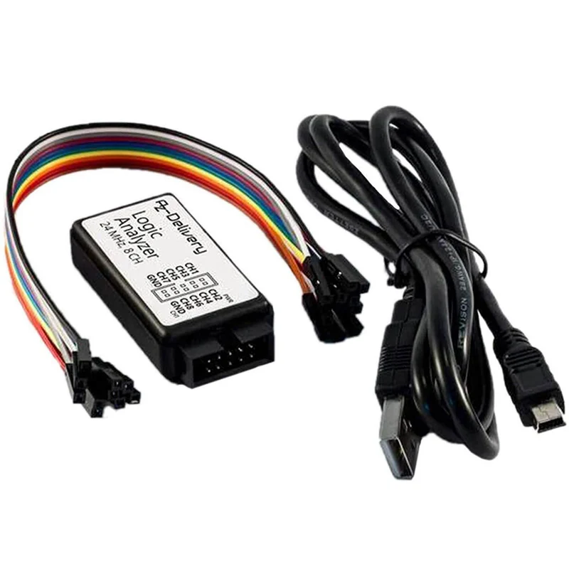 Logic Analyzer 8 CH, 24MHz mit USB-Kabel, kompatibel mit Arduino