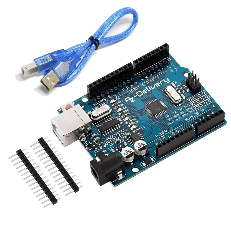 Mikrocontroller Board AZ-ATmega328-Board mit USB-Kabel
