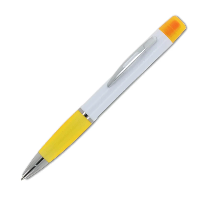 Penna a sfera con evidenziatore tricolore