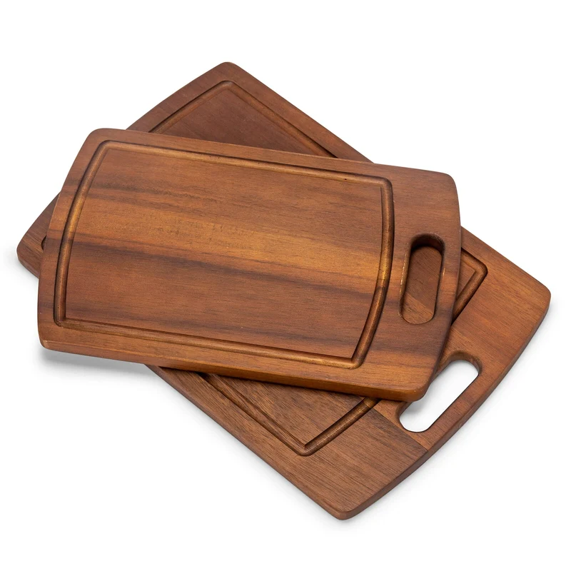 Confezione da 2 taglieri in legno Acacia